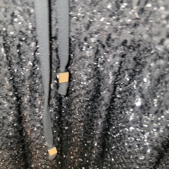 NWOT Michael Kors sz L Black Metalic Dewdrop Shift Dress - Picture 7 of 11